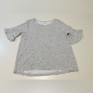 Loft Striped Black and White Women's Top size Large